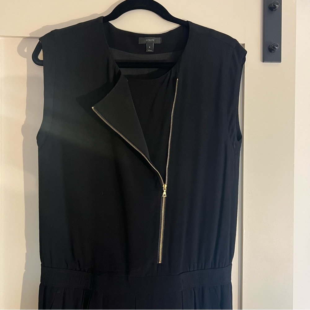 J Crew Black Crepe Jumpsuit 8 - Picture 2 of 13